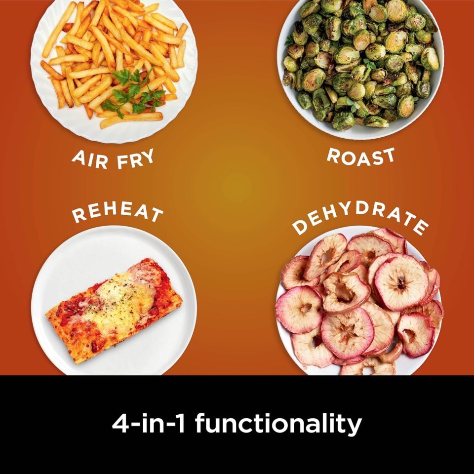 Ninja Air Fryer with Air Crisp | 5 QT Capacity fits up to 4lbs of Fries | 4-in-1 Pro Air Fry, Roast, Reheat, Dehydrate | 400°F Max Temp | 1750 Watts | W/Nonstick Basket & Crisper Plate | Grey | AF141