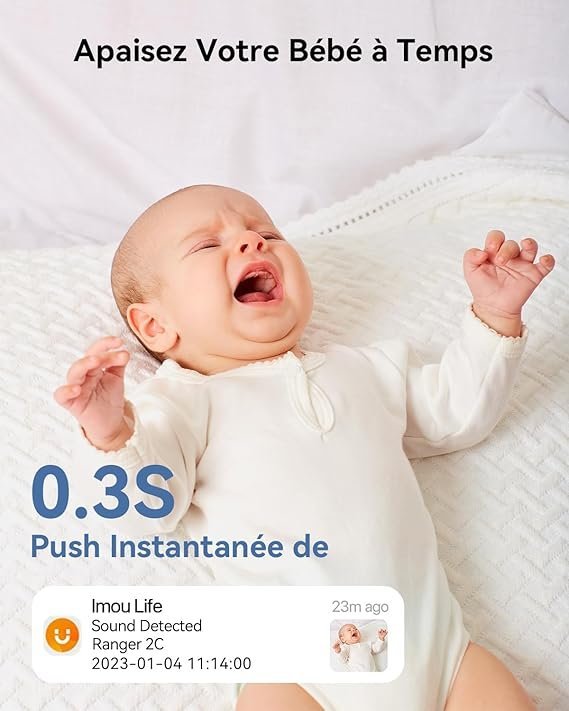Imou 2K(3MP) WiFi Surveillance Camera Indoor 360° Smart Camera with Human Detection AI Tracking Two-Way Audio Siren Alexa Compatible for Baby/Pets
