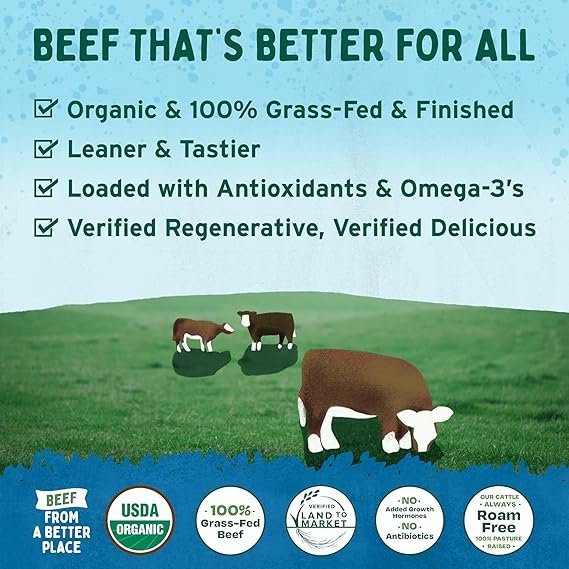 Verde Farms, Beef Sirloin Steaks, Organic, Grass-Fed | 0.75 lbs |Pack of 2