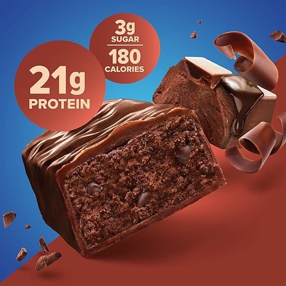 Pure Protein Chocolate Deluxe Protein Bars – 21g Protein, 3g Sugar, 190 Calories (12 count) Low Sugar* High Protein Snack - Gluten Free - Perfect for a Healthy Snack