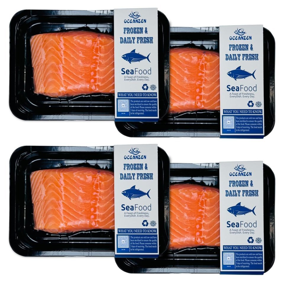 Fresh Atlantic Salmon Steaks (1 kg, 2.2 lb)