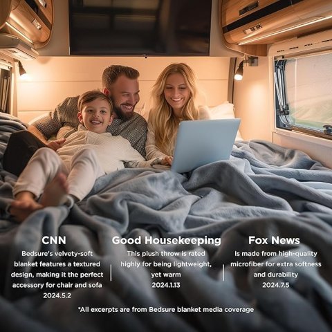 Buy Bedsure GentleSoft Fleece Queen Size Blanket Online | Soft Warm Cozy Blanket for Bed, Camping & Travel