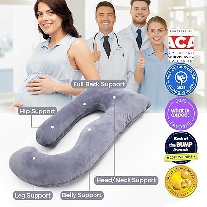 Buy Momcozy U Shaped Pregnancy Pillow Online | Full Body Maternity Pillow for Sleeping & Pregnancy Support