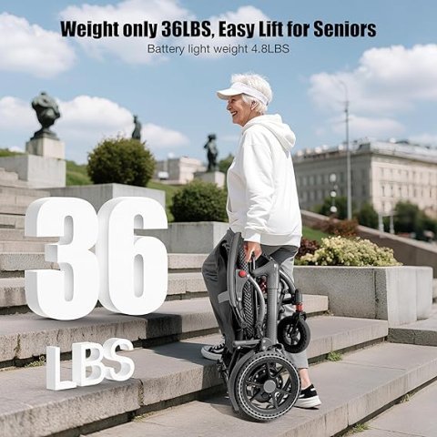 Buy Foldable Lightweight Electric Wheelchair Online | Airline Approved Carbon Fiber Power Wheelchair for Adults