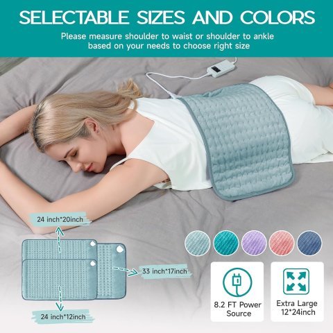 Buy Electric Heating Pad for Period Cramps & Back Pain Online | Fast Heat Therapy for Neck, Shoulders & Muscles