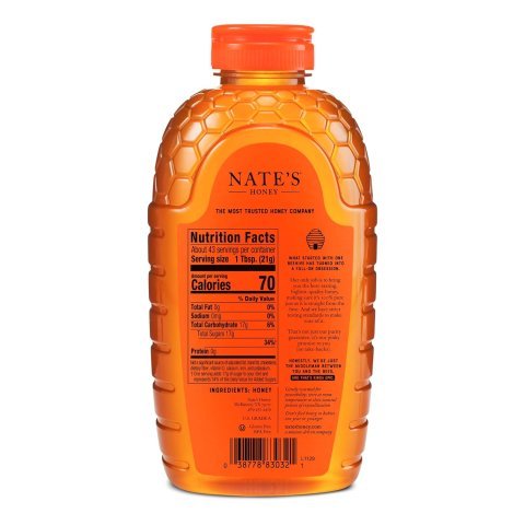 Buy Nate's 100% Pure Raw & Unfiltered Honey Online | Natural Premium Honey in 32 oz Squeeze Bottle