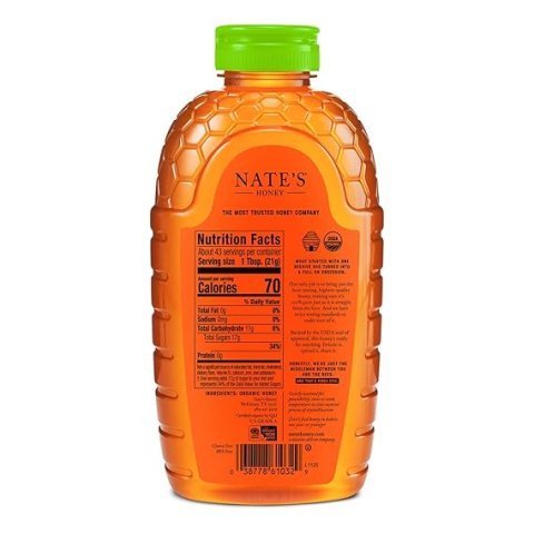 Buy Nate's Organic 100% Pure Raw & Unfiltered Honey Online | USDA Certified Organic Honey 32 oz Squeeze Bottle