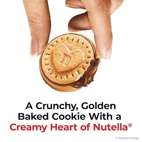 Buy Nutella Biscuits Cookies Filled with Nutella Hazelnut Spread Online | Crispy Italian Snack Cookies 9.7 oz
