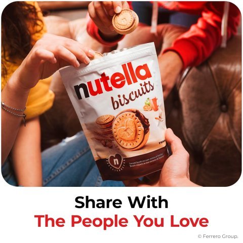 Buy Nutella Biscuits Cookies Filled with Nutella Hazelnut Spread Online | Crispy Italian Snack Cookies 9.7 oz
