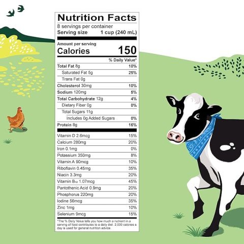 Buy Organic Valley Organic Whole Milk Online | USDA Organic Full Cream Milk 64 oz Half Gallon