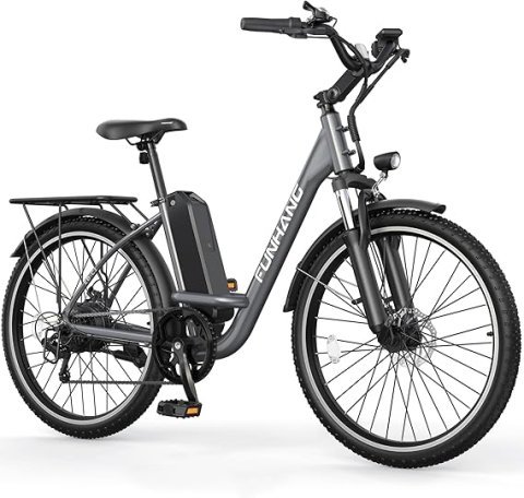 Buy Funhang 26" City Cruiser Electric Bike for Adults Online | 1000W Peak Commuter E-Bike with 48V Battery