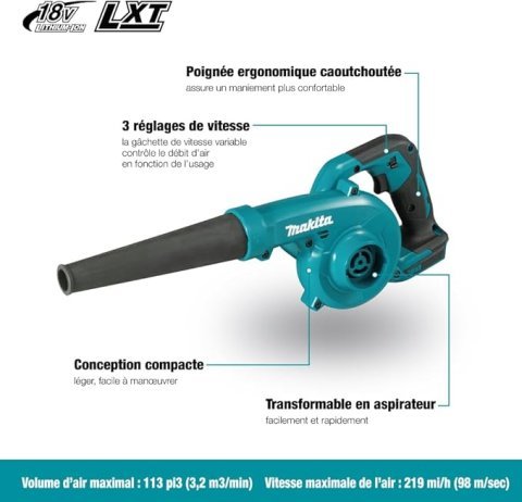 Buy Makita DUB185Z Cordless Handheld Leaf Blower Online | 18V LXT Lithium-Ion Compact Blower