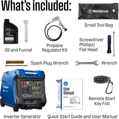 Buy Westinghouse 5000 Peak Watt Super Quiet Dual Fuel Portable Inverter Generator Online | Remote Start RV-Ready Generator with CO Sensor