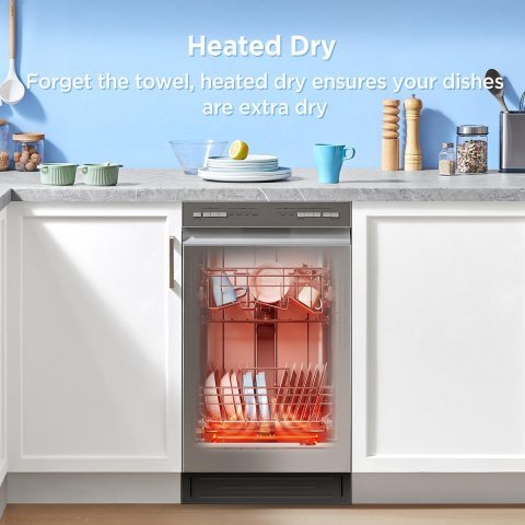 Buy Midea 18-Inch Built-In Dishwasher Online | Slim Energy Star Dishwasher with Heated Dry