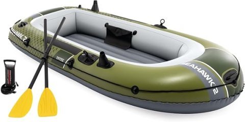 Buy INTEX Seahawk Inflatable Boat Online | Fishing & Recreational Inflatable Boat Set with Oars & Pump