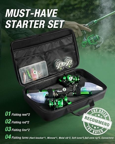 Buy Ghosthorn Fishing Rod and Reel Combo Online | Telescoping Graphite Travel Fishing Pole Kit
