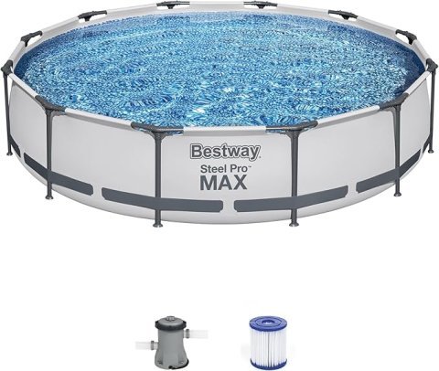 Buy Bestway Steel Pro MAX 12' x 30" Above Ground Swimming Pool Online | Family Pool with Filter Pump