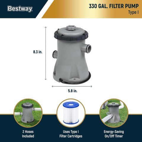 Buy Bestway Steel Pro MAX 10' x 30" Above Ground Swimming Pool Online | Round Family Pool with Filter Pump