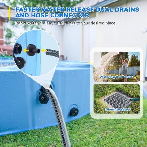 Buy 63-Inch Foldable Dog Pool Online | Heavy-Duty Non-Slip Splash Pool for Dogs & Kids