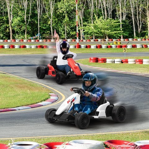 Buy TOBBI 24V Electric Go Kart for Kids Online | 8 MPH Battery-Powered Drift Kart with Safety Gear