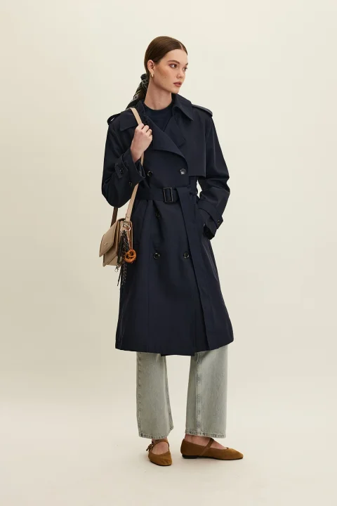 Buy Quince Mac Coat | Timeless Minimalist Women's Trench Coat for Elegant Everyday Style