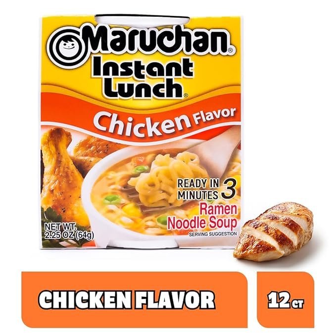 Buy Maruchan Instant Lunch Chicken Flavor Ramen Noodles Online | Japanese-Style Instant Noodle Soup 12 Pack