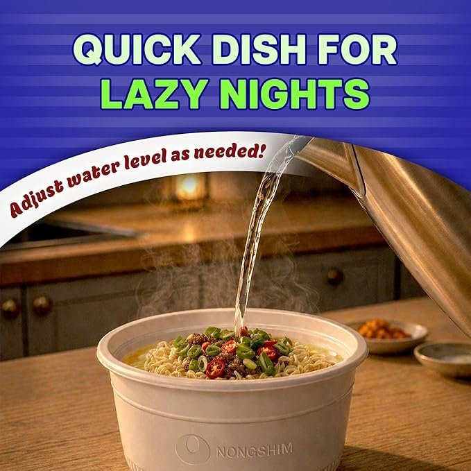 Buy Nongshim Gourmet Hot & Spicy Instant Ramen Bowl Online | Premium Microwavable Noodle Soup 3.03 oz 12 Pack