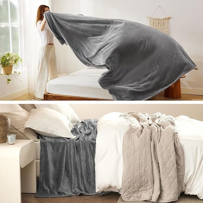 Buy Bedsure GentleSoft Fleece Queen Size Blanket Online | Soft Warm Cozy Blanket for Bed, Camping & Travel
