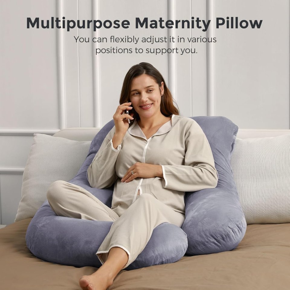 Buy Momcozy U Shaped Pregnancy Pillow Online | Full Body Maternity Pillow for Sleeping & Pregnancy Support