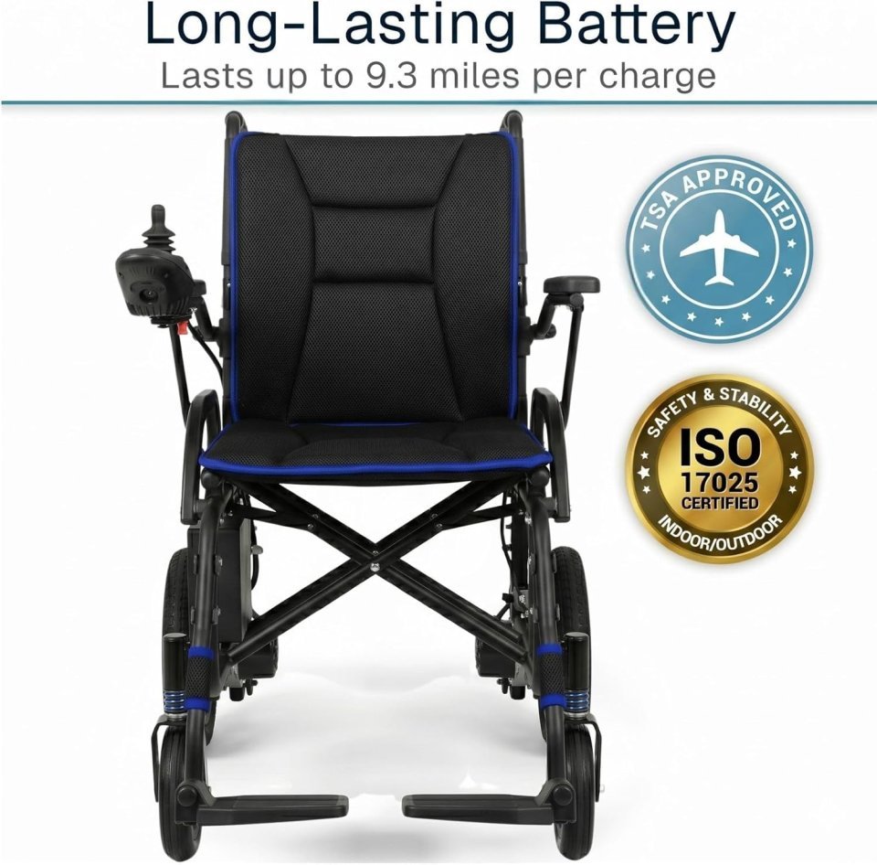 Buy Vive Lightweight Electric Wheelchair Online | Foldable Carbon Fiber Power Wheelchair for Adults & Seniors