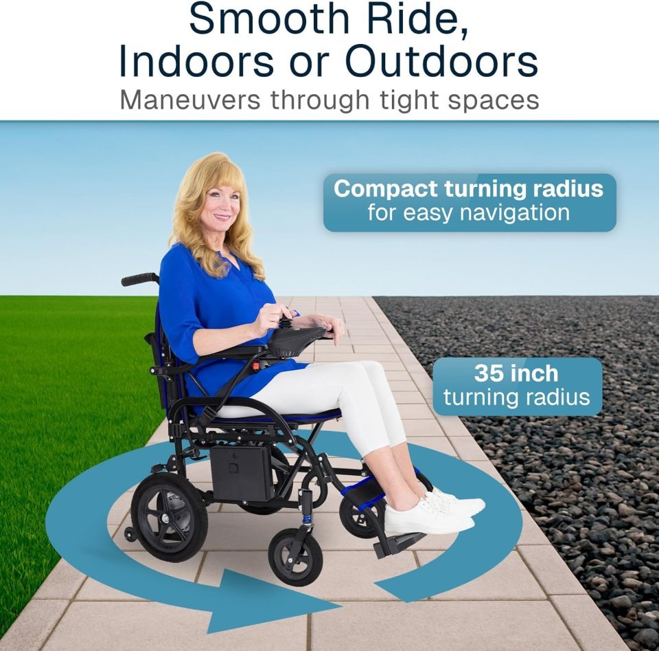 Buy Vive Lightweight Electric Wheelchair Online | Foldable Carbon Fiber Power Wheelchair for Adults & Seniors