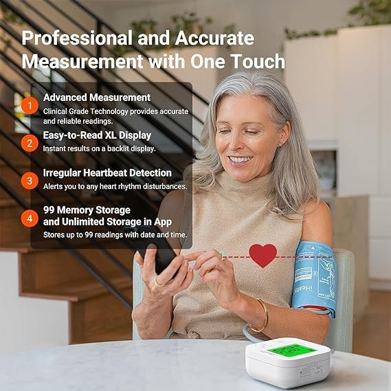 Buy iHealth Track Smart Upper Arm Blood Pressure Monitor Online | Bluetooth Blood Pressure Machine with Wide Range Cuff