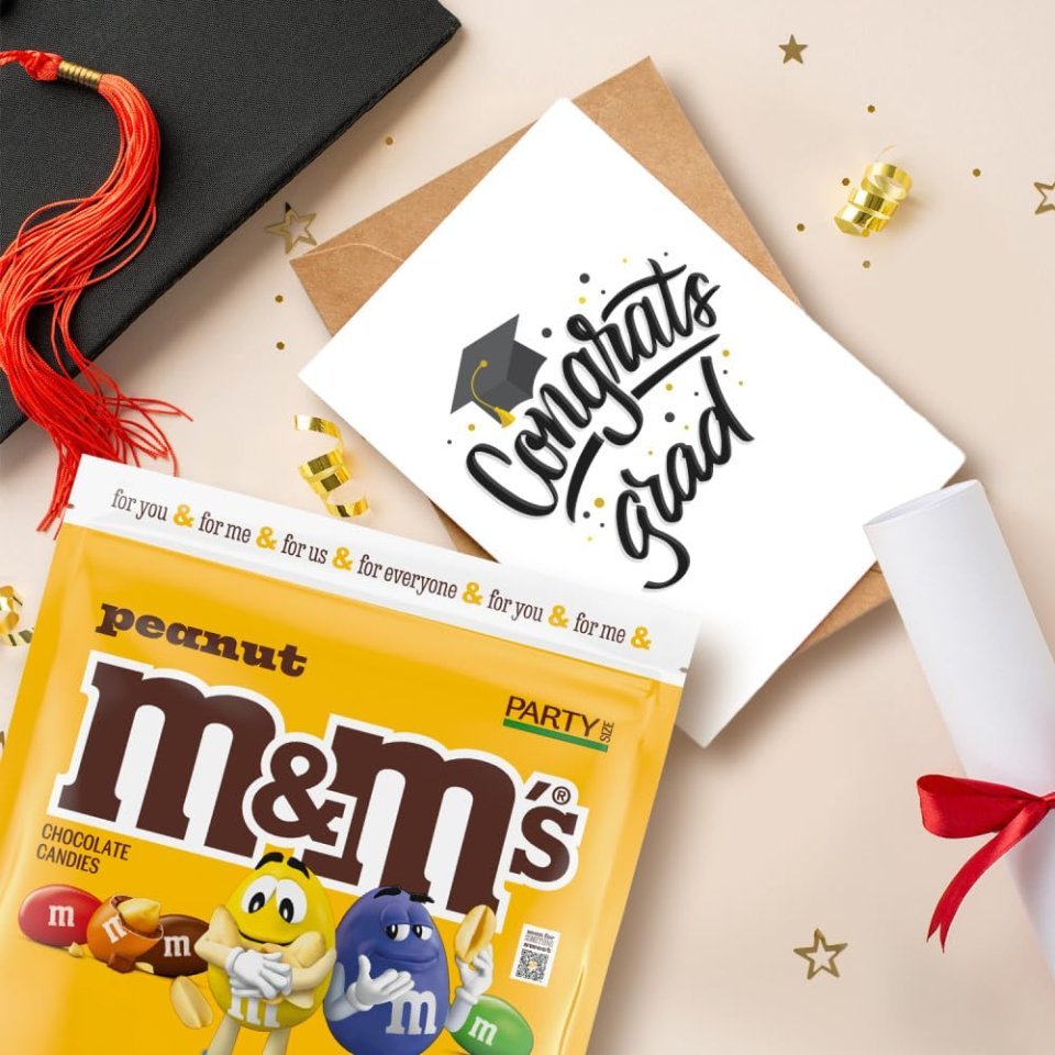 Buy M&M'S Peanut Milk Chocolate Candy Party Size Online | Resealable 38 oz Bulk Chocolate Candy Bag