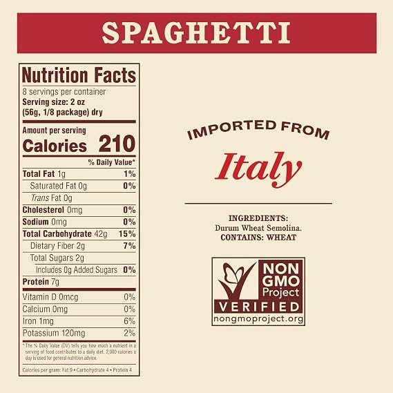 Buy Rao's Homemade Spaghetti Pasta Online | Premium Italian Durum Semolina Bronze Die Cut Pasta 16 oz