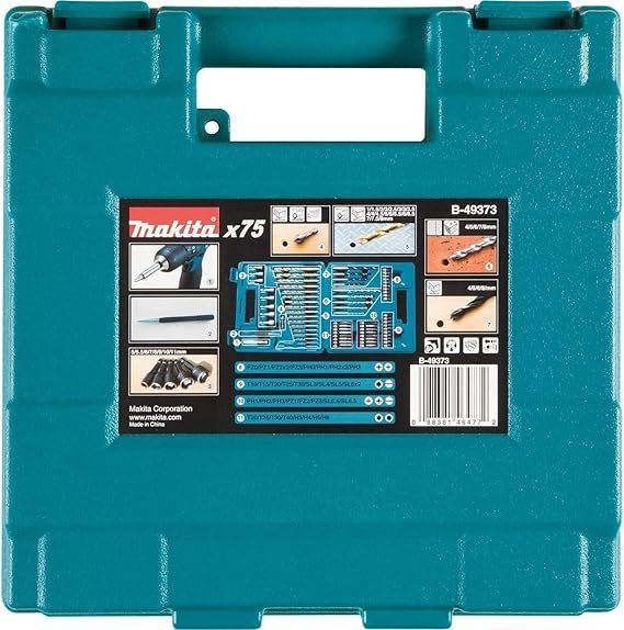Buy Makita B-49373 75-Piece Metric Drill & Screw Bit Set Online | Professional Multi-Material Accessory Kit
