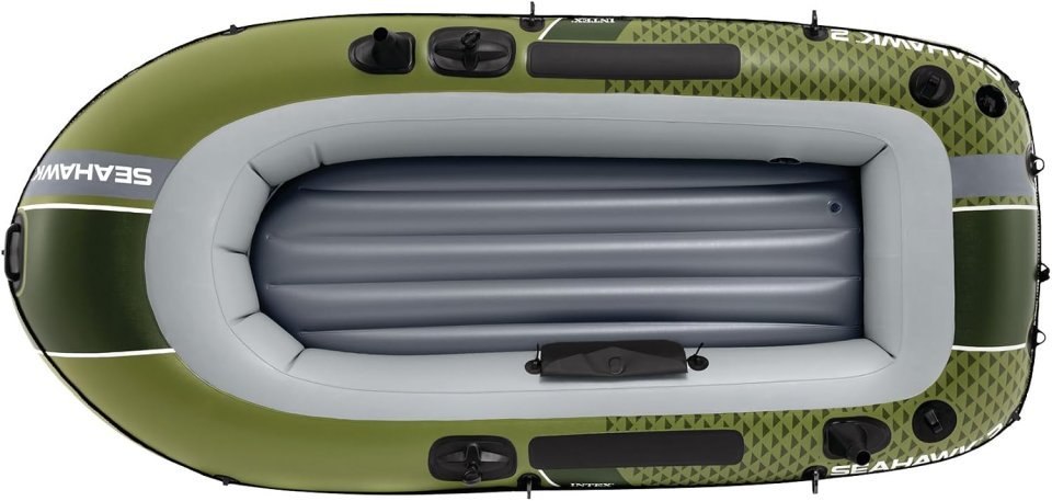 Buy INTEX Seahawk Inflatable Boat Online | Fishing & Recreational Inflatable Boat Set with Oars & Pump