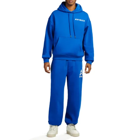 Avirax Big “A” Hoodie Cobalt – 高级棉绒套头衫