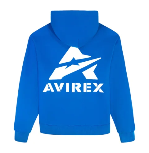 Avirax Big “A” Hoodie Cobalt – 高级棉绒套头衫