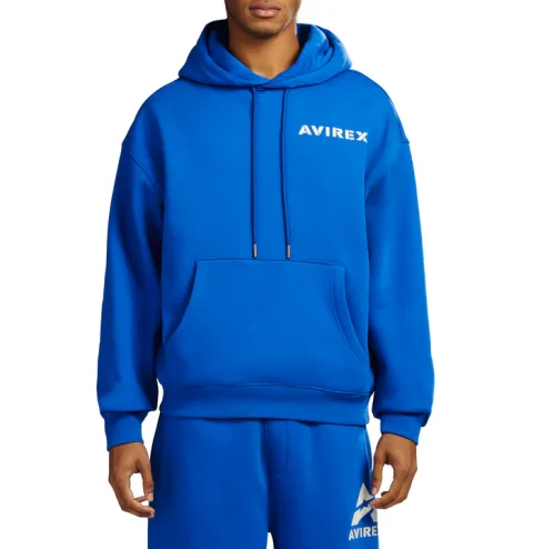Avirax Big “A” Hoodie Cobalt – 高级棉绒套头衫