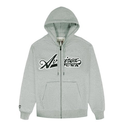 Felpa Avirax Script Heather Grey – Pullover Unisex Premium