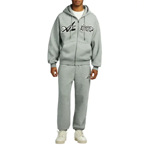 Felpa Avirax Script Heather Grey – Pullover Unisex Premium