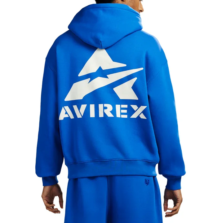 Avirax Big “A” Hoodie Cobalt – 高级棉绒套头衫