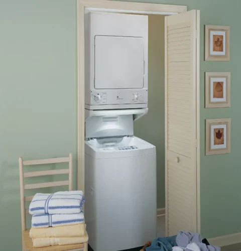 Secadora Elétrica Estacionária GE 3.6 Cu. Ft. Spacemaker DSKS433EBWW