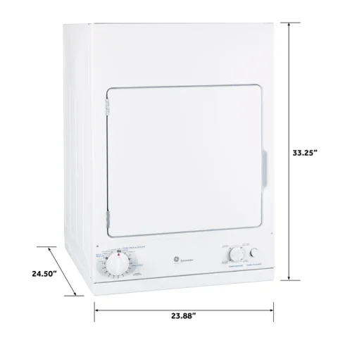 Secadora Elétrica Estacionária GE 3.6 Cu. Ft. Spacemaker DSKS433EBWW