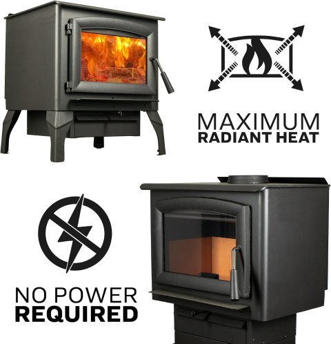 Stufa a Legna US Stove 1200 Sq. Ft | Riscaldatore Certificato EPA ad Alta Efficienza