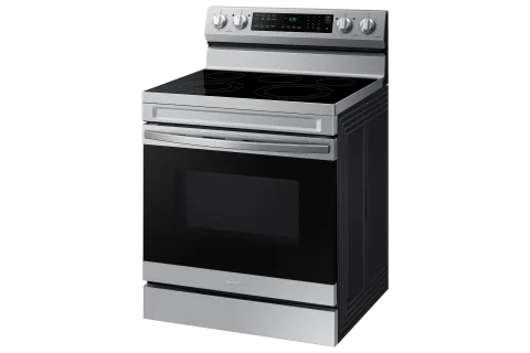 Samsung NE63A6511SS Fogão Elétrico Freestanding Inteligente com Convecção, 6.3 cu. ft., Aço Inoxidável