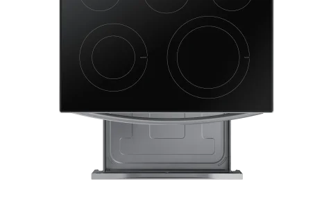 Samsung NE63A6511SS Fogão Elétrico Freestanding Inteligente com Convecção, 6.3 cu. ft., Aço Inoxidável