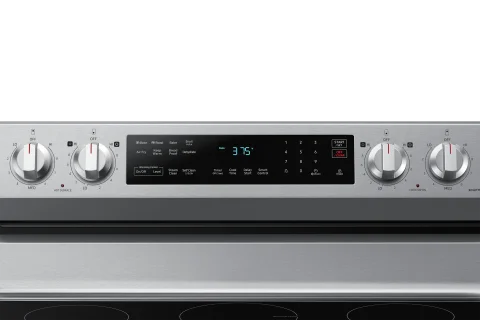 Samsung NE63A6511SS Fogão Elétrico Freestanding Inteligente com Convecção, 6.3 cu. ft., Aço Inoxidável