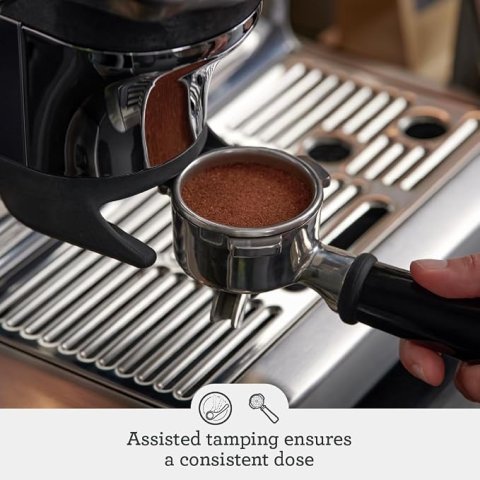 آلة الإسبريسو Breville Barista Express Impress | مطحنة مدمجة ونظام ضغط مساعد