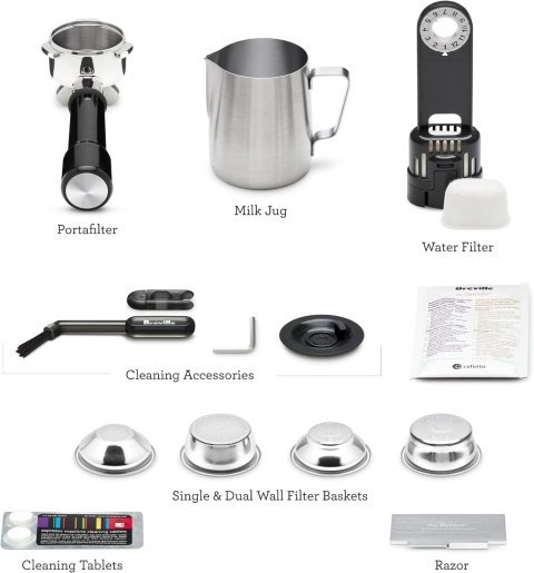 آلة الإسبريسو Breville Barista Express Impress | مطحنة مدمجة ونظام ضغط مساعد